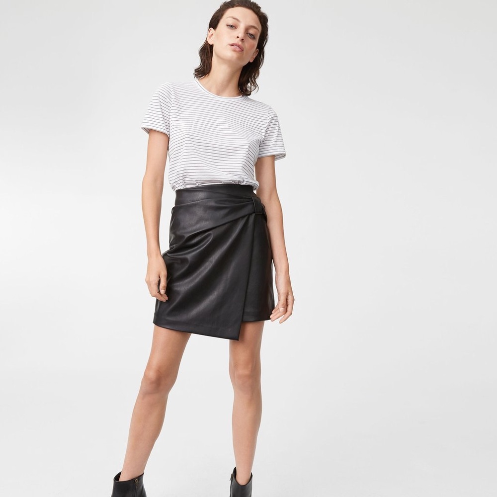 Club Monaco Faux Leather Skirt